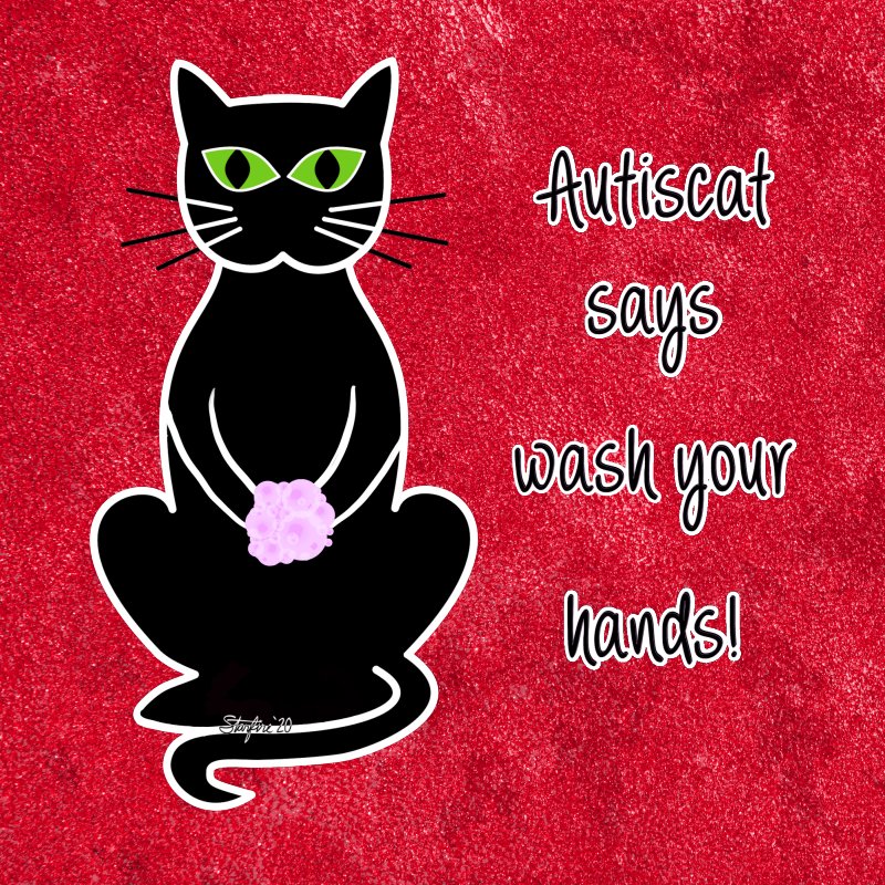 Catastrfy's tweet photo. 7 Apr 2020

Autisticat says Wash Your Hands!

A vital message for everyone these days, but new routines can be hard for many of us, so have some encouragement from Autisticat! 

#AutismAcceptance #AutismAcceptanceMonth #RedInstead #WashYourHands #ActuallyAutistic https://t.co/tpXzTx2cFG