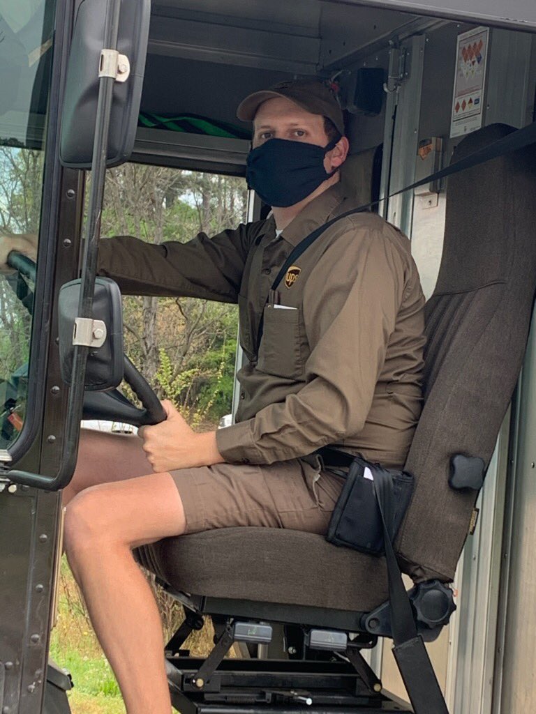 Upstate drivers on board to help stop the spread of COVID-19 by wearing their mask.  #UpstateStandards #Thankyoufordelivering #UPSMaskDrivers #WhoAreThoseMaskMen?