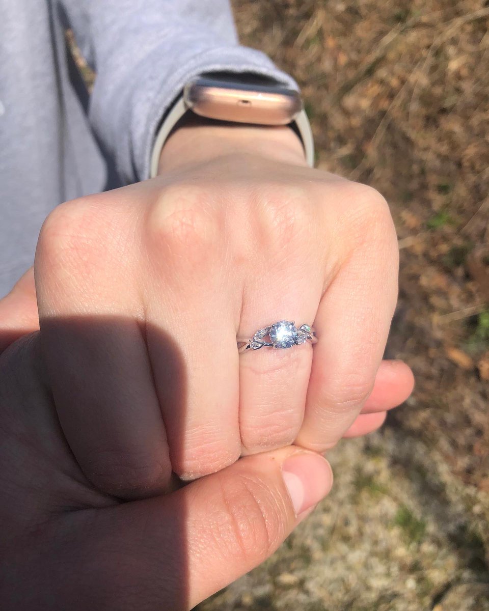 kelsschafer's tweet photo. Two days ago my best friend asked me to marry him!😍 We were walking on the trail by our house, and before I knew it he was down on one knee! We’ve been together for about a year and a half, and bought a house together last April. I can’t wait to spend the rest of my life with https://t.co/pgtefIGKwt