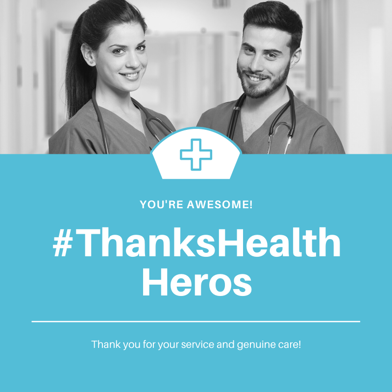 SRWAgency's tweet photo. Today is #WorldHealthDay and we want to thank @delaneykokalj for serving those with Covid19 at Mercy Hospital &amp; Medical Center. We also want to thank our local Chicago hospitals @NorthShoreWeb, @NorthwesternMed and @RushMedical for serving our community. #thankshealthheros https://t.co/pKCPR3Na4w