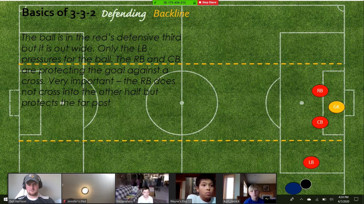 benharrison203's tweet image. Another great online session with my U11s today. Working on shape and positioning when out of possession! #VisualLearning #DefensiveShape #CoachingFromHome
