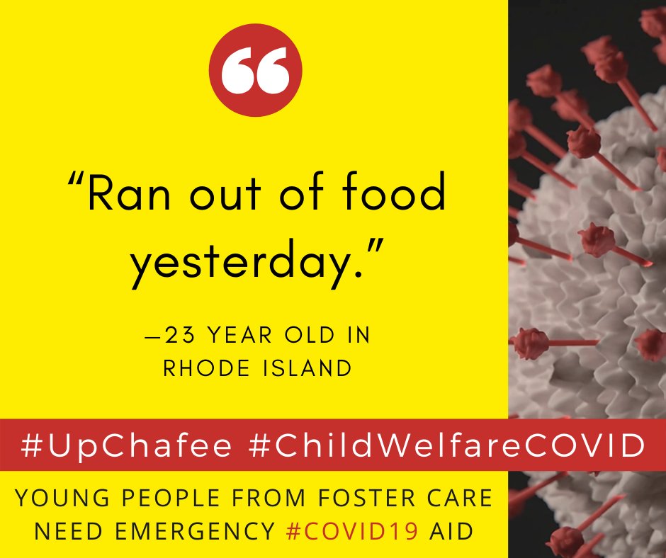 ChildDefender's tweet photo. Youth in #FosterCare are extremely vulnerable during this #COVID19 crisis, and food insecurity has put many older youth in crisis. We're calling on Congress to #UpChaffee and provide the financial support youth in the foster care system need to thrive: https://t.co/nD0PM47g40 https://t.co/TkiiZOvjhg