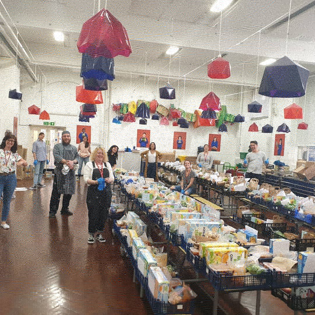 Our food heroes made amazing food hampers today. Feeding nine schools now.