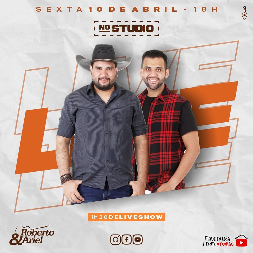 robertoeariel's tweet photo. Fala galeraaaa
Vai rolar uma super live do Roberto &amp; Ariel na Sexta 10 de Abril no nosso canal do YouTube e tmbm no Instagram. @robertoeariel 

Até Sexta na nossa live !!! 👊🏻👊🏻 https://t.co/OYyZAWeLeJ