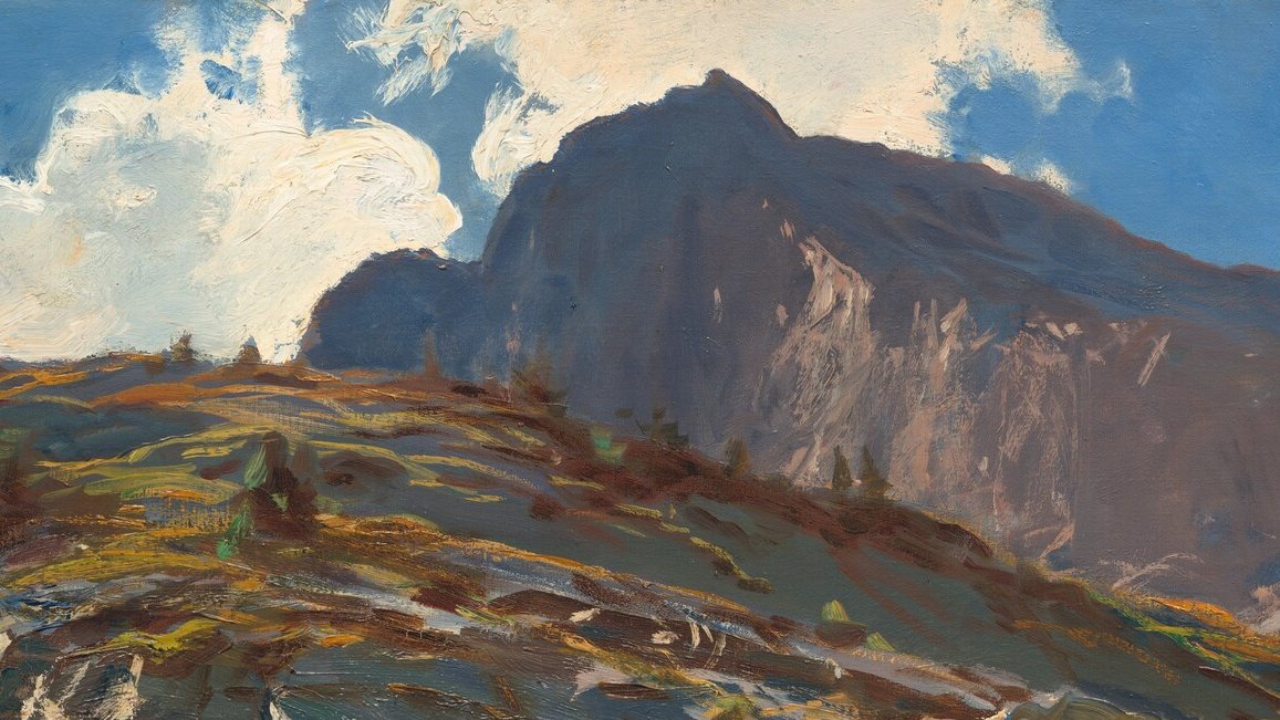 Sargent probably visited and sketched the view of the great Alpine pass in Switzerland near the border of Italy depicted in “Simplon Pass” as early as 1904, and returned for extended visits in 1909, 1910, and 1911.