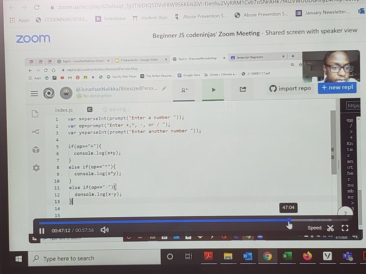 codeninjasgerm1's tweet image. Our Beginner JavaScript Live Zoom session, 3rd,4th & 5th graders learning how to build a Calculator in JavaScript. Great work Jonathan, our phenomenal Sensei.
#femtech #educate #javascriptforkids #learntocode #womencodersbot #stemgirlsrock #STEMeducation
#supermoon