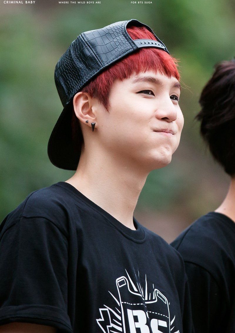 yoongi’s red choppy bangs — a thread