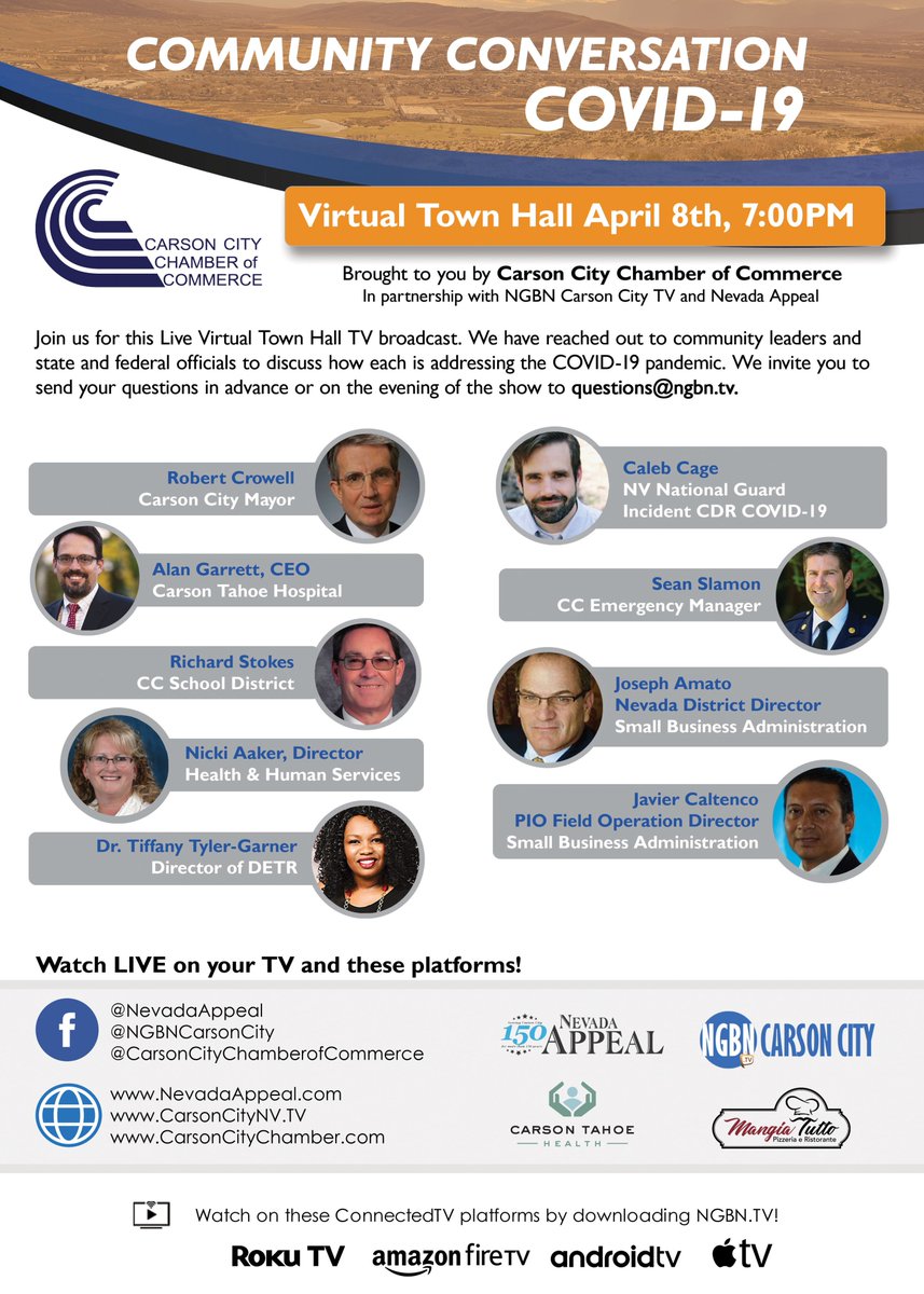 CCAreaChamber's tweet photo. A very important virtual Community Conversation is coming to you tomorrow Wednesday 4/8 @ 7 pm. Tune in to hear local, state, and federal officials discuss items of importance during this pandemic. https://t.co/u2kHL5msXi https://t.co/jKJo7RElzF