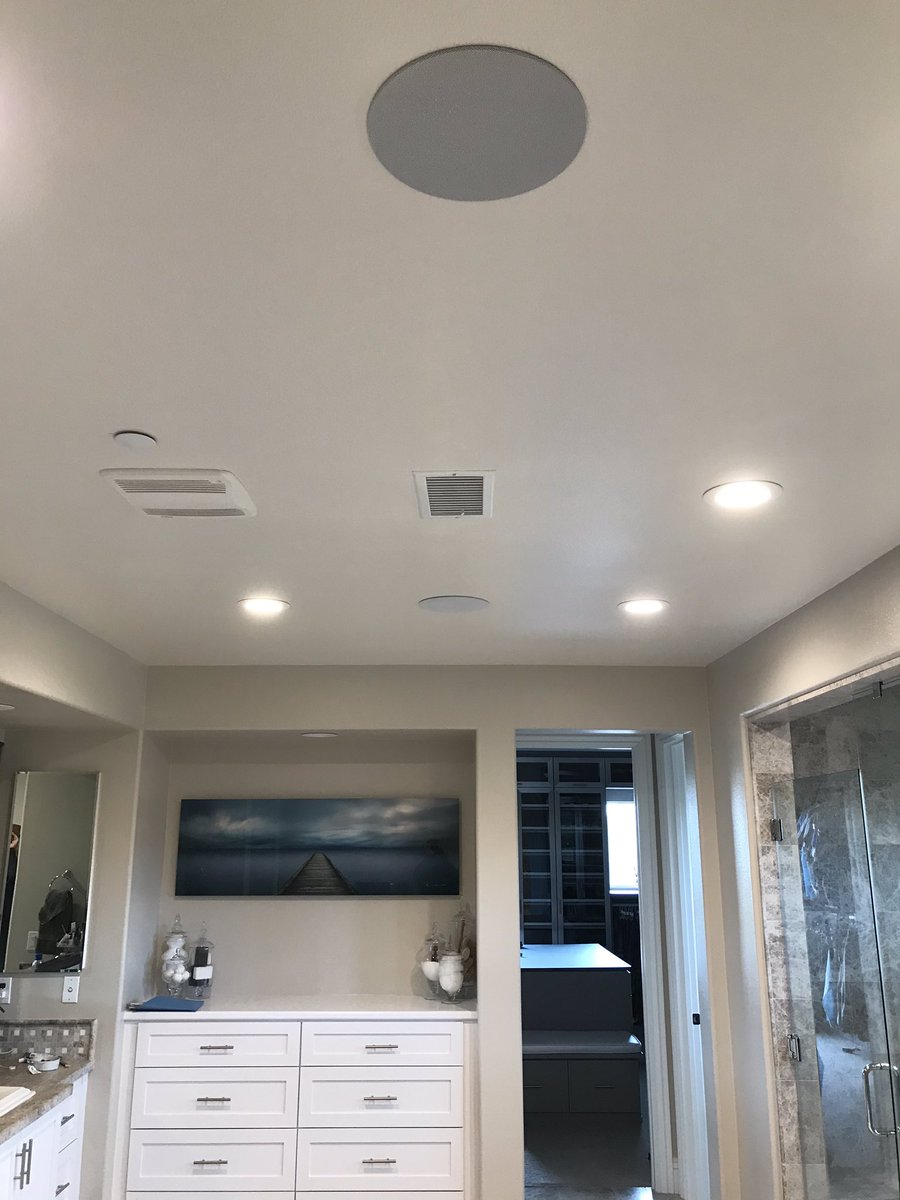 When people come to us with an idea, we find a way to make it happen. 
And shoutout to Daniel for the great pictures!
#MartinLogan #InCeilingSpeakers #AllWeatherSpeakers #IP54 #BathroomSpeakers #ShowerSpeakers #CustomInstall #AudioVideo