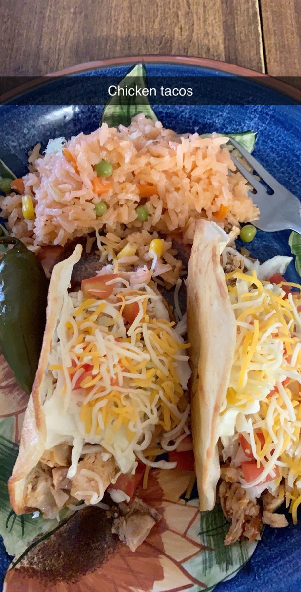 Tasty Tuesday (Virtual Spirit Week) chicken tacos and rice for dinner @PrincipalLopez9 @GusCesar1 @sherfay @RaymondLowery11 @AliefISD #alieflearns #purposepassionpride #aliefleads #tacotuesday #chickentacos What's your dinner tonight?