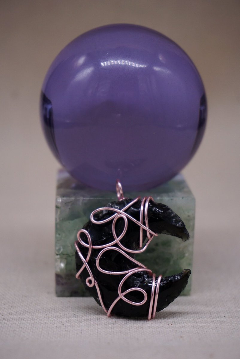 third prize winner will receive both hand-painted magnets from  @aiyahxo  & wire wrapped obsidian moon pendant from me 