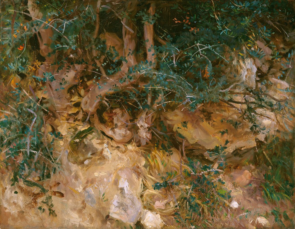 And for today’s  #MuseumMomentofZen, a beautiful bit of nature in this detail of Sargent’s “Valdemosa, Majorca: Thistles and Herbage on a Hillside” (1908)—a reminder that beauty can be found everywhere, even among the thistles and rocks.