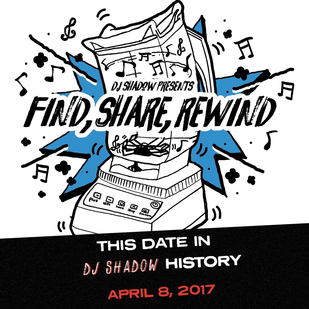 djshadow's tweet photo. Three years ago today, Shadow debuted his residency on @kcrw with #FindShareRewind, taking listeners on a journey through his vast record collection. Binge each episode here: https://t.co/Hnj2PArV4i https://t.co/sjLwTOqHCO
