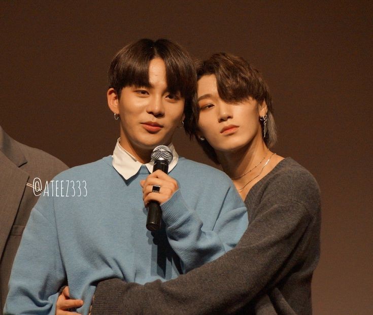 san being clingy with the rest of ateez; a much needed thread
