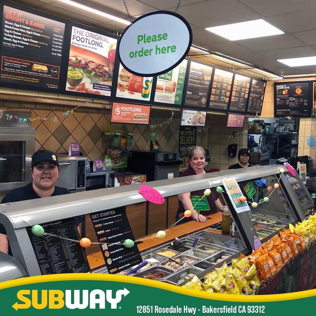 FastripFS's tweet photo. Ready for take-out or curbside delivery. Subway at 12851 Rosedale Hwy, Bakersfield CA 93312. 661.588.0574 https://t.co/eBAjGecSJG