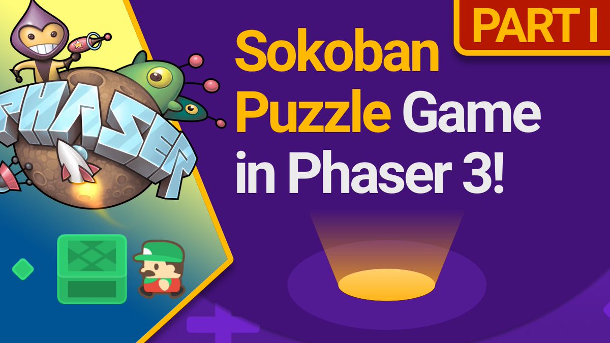 Want to learn how to use tilesheets, tilemaps, anims, multiple levels & more in  @phaser_?New series that goes into all that by making a  #sokoban game w/  @KenneyNL assets None of the  #gamedev process is hidden! We debug & read docs in real-time 