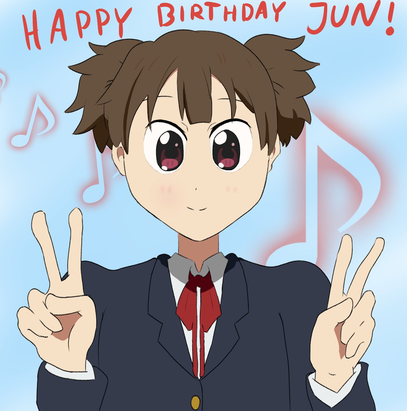 Slightlybrongus This Is The First Time I Ve Ever Posted Art But I M Still Big Up Learning Thanks To Kingrui Yo Happy Birthday To The Midnight Bomber Jun Suzuki けいおん 鈴木純生誕祭