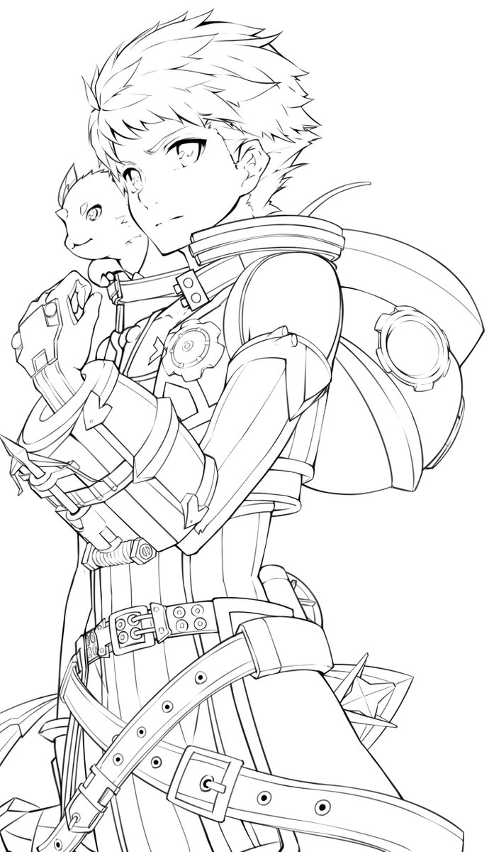 塗り絵用線画を8枚用意しました 絵を描いたことない人のために簡単なのも用意して たかつんの漫画