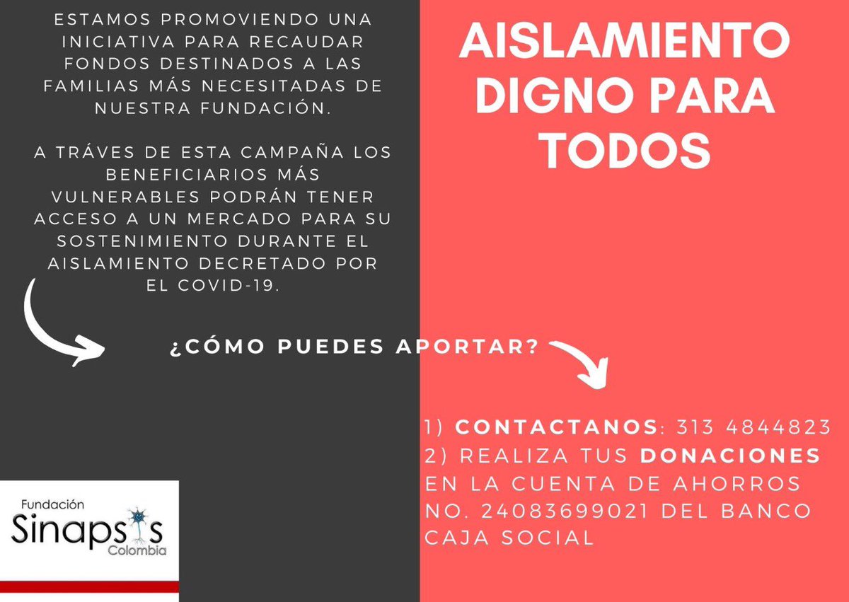 funsinapsiscol's tweet image. #COVID19 #Covid19Colombia #discapacidad #inclusión #coronavirus