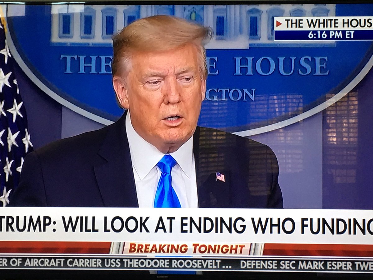 DongFang_USA's tweet image. 突发新闻：川普在白宫记者会上宣布，美国计划停止对世界卫生组织的资助，原因是这个组织过于亲中。