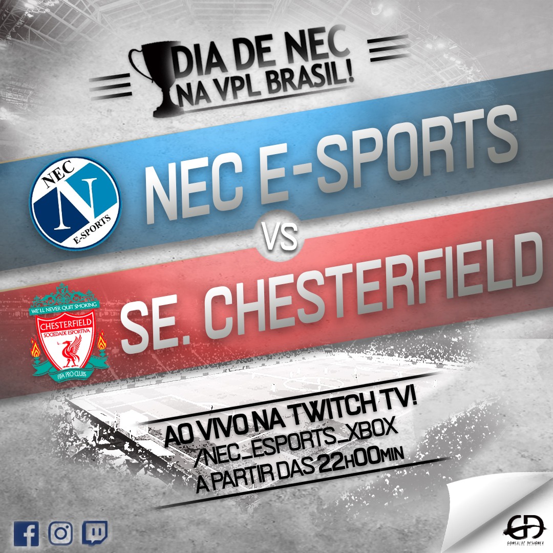 NapoliEC's tweet photo. [ EM BUSCA DA LIDERANÇA ]

Partidas importantes que podem dar a liderança na VPL Brasil, confira as partidas de hoje. 

NEC x SE Chesterfield - 22:00 hs
NEC x Spartanos FC - 22:30 hs

Curtam ao vivo em nosso canal oficial. 

Canal: https://t.co/Jnapd5jZZG

#OrgulhoDeSerUmNEC https://t.co/RT1JvQgsoF