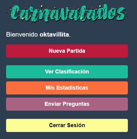 oktavillita's tweet photo. Buenas, con el confinamiento me ha dado por hacer una web. Un trivial de carnaval🎭. Es sencillo, pero al menos podéis echar un ratito jugando. Para poder jugar hay que iniciar sesión con Twitter.

➡️ https://t.co/sTOqSQ0Ra2

Abro hilo (siempre quise hacer esto) https://t.co/DTrINMR4TU