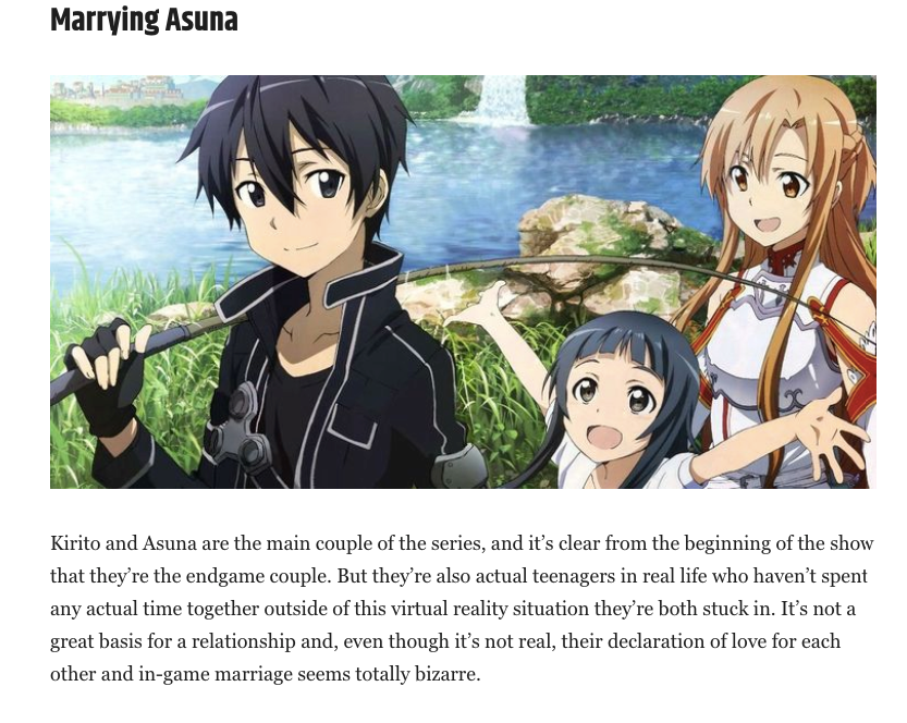 Sword Art Online Kirito And Asuna Get Married