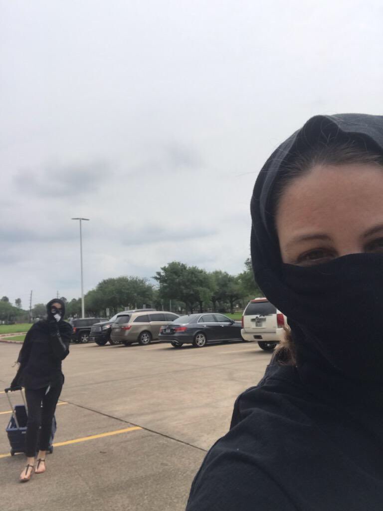 MrsNguyenWin's tweet photo. Look! Ninjas! No.....it’s just fifth grade teachers @APE_Sailors! Can’t be with them, can’t be without them. https://t.co/P9QUnC1bJi