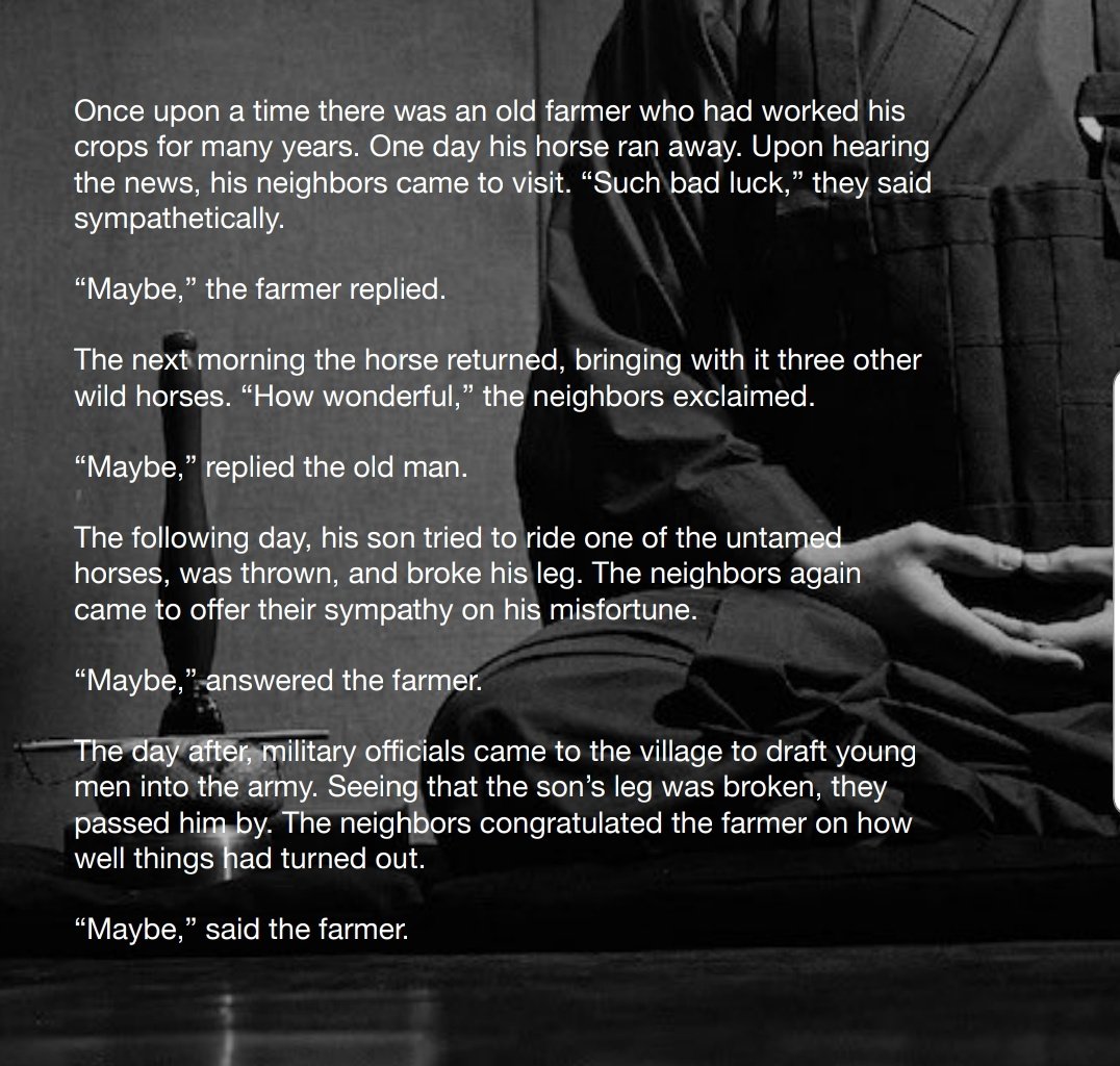 I couldn't relate to this old apophthegm more than I could the past 3 weeks. Open eyed curiosity over fear.