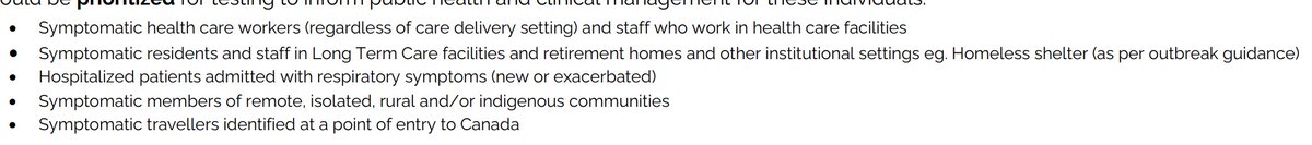 Rationing is done on criteria. If you fulfill the criteria, you get a test. If the criteria was consistent, fewer tests means fewer people met the criteria. Here& #39;s what& #39;s listed on the health ministries site for the criteria applied since the 27th: https://www.health.gov.on.ca/en/pro/pr...