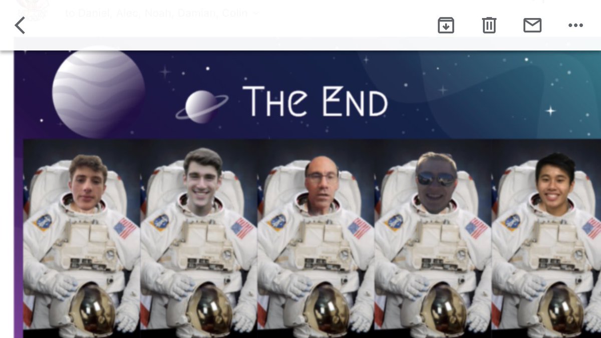 RachelLesinski's tweet image. @D127GetsReal had to postpone the space mission for COVID. However #LoveLandau and Crew #MathAnalysis managed to eLearn their way into the Universe and have returned unharmed. #ProudCoteacher
