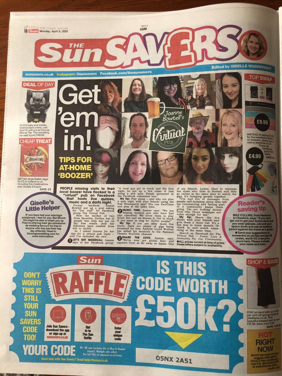 The_Virtual_Pub's tweet photo. Did you see @The_Virtual_Pub in @TheSun this week??
Want to come and see what it’s all about? Check us out on Facebook #TheVirtualPub
#HopeInnMeltonMowbray
#StayHomeStaySafe
#StayHomeStaySafeStayHealthy #LovePeaceandImmunityForOurCommunity https://t.co/GTSmmbsAMT