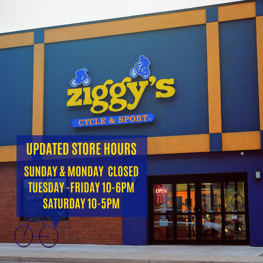 ZiggysCycleKW's tweet photo. We have updated our store 🏬 hours:
Monday’s & Sunday’s we will be closed. Tuesday to Friday 10am-6pm and Saturdays 10-5pm.
We appreciate everyone’s patience and support 💙 #supportsmallbusiness #kwawesome #dtk #dtklove #storehours #bikeshop #bikeshoplife #bicyclestore https://t.co/q1IyBOS9eo