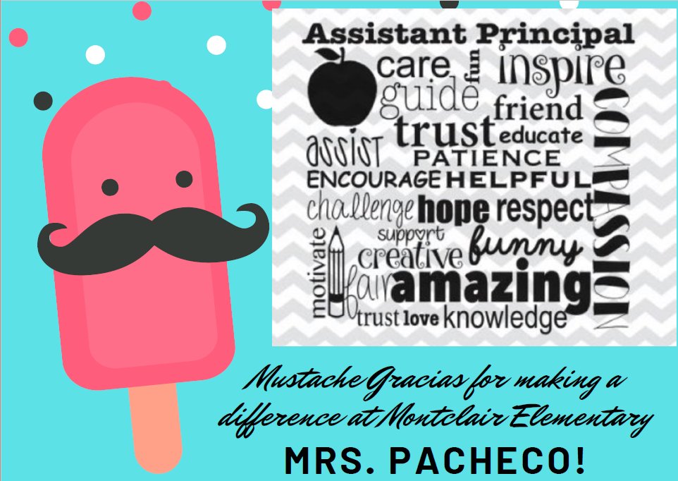 ZrangelR's tweet photo. Thank You @MrsEPacheco for being an amazing Assistant Principal, everyone at @MES_Roadrunners appreciates your hard work.  #blessed #RoadrunnersRock @PeralesIda @Doc_torSus https://t.co/YGVcc0yRqr