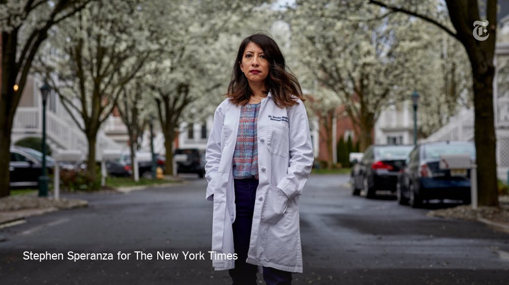 Dr. Bertha Mayorquin is a physician employed by a hospital in New Jersey. Strained by the pandemic, the hospital asked her to start treating non-coronavirus patients in need of urgent care. Dr. Mayorquin felt obligated to help.  https://nyti.ms/34iTgnG 