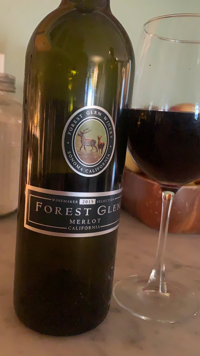 SommelYAY's tweet photo. This #sonoma Forest Glen Winery which ive never had before is a 2015  #merlot and it’s awesome!  Much like a Right Bank Bordeaux! soft subtle red and black fruit with cedar notes and excellent terroir! I love this wine for under $15! https://t.co/KwWHsBbxY6