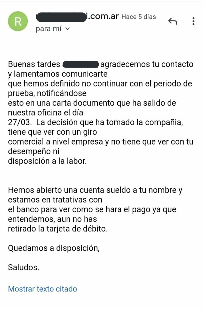 Cele_Fierro's tweet photo. Despedidos por no poder hacer Home Office. Denuncia de trabajadores.

#PandemiaSonLosEmpresarios https://t.co/f0tNf6lNiE