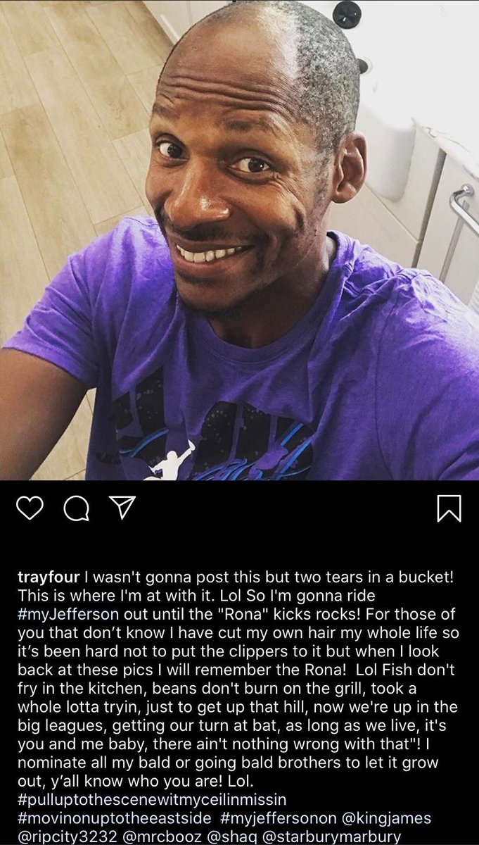 BleacherReport's tweet photo. Ray Allen decided to stop shaving his head during quarantine and is nominating other players to do it too 💀 https://t.co/r2ROfGl1cb