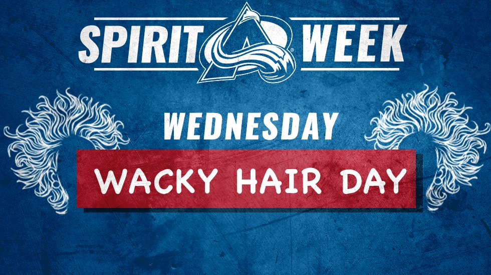 Avalanche's tweet photo. Our #AvsSpiritWeek continues with Wacky Hair Wednesday!
What's the craziest hairstyle you can create at home?
#GoAvsGo https://t.co/2Iubc4UfTQ