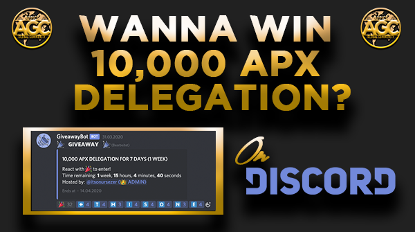 appicsglobalcom's tweet image. WANNA WIN 10,000 APX DELEGATION?

Join our Community on Discord and participate on the Raffle to have the Chance to Win 10K APX Delegation.

End: 04/14/2020 - 6:18PM (CEST)

Invitation: discord.gg/hT2AjkZ

#appicsapp #appics $apx #crypto #steem #blockchain #dapp #apx