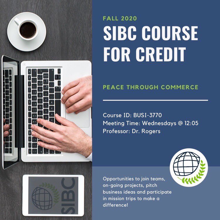 BenedictineSIBC's tweet photo. As enrollment nears, make sure to add SIBC to your course schedule in order to get credit! It’s going to be a great upcoming year with lots of projects to work on and travel opportunities for those interested! https://t.co/Bo2mbEHrE4