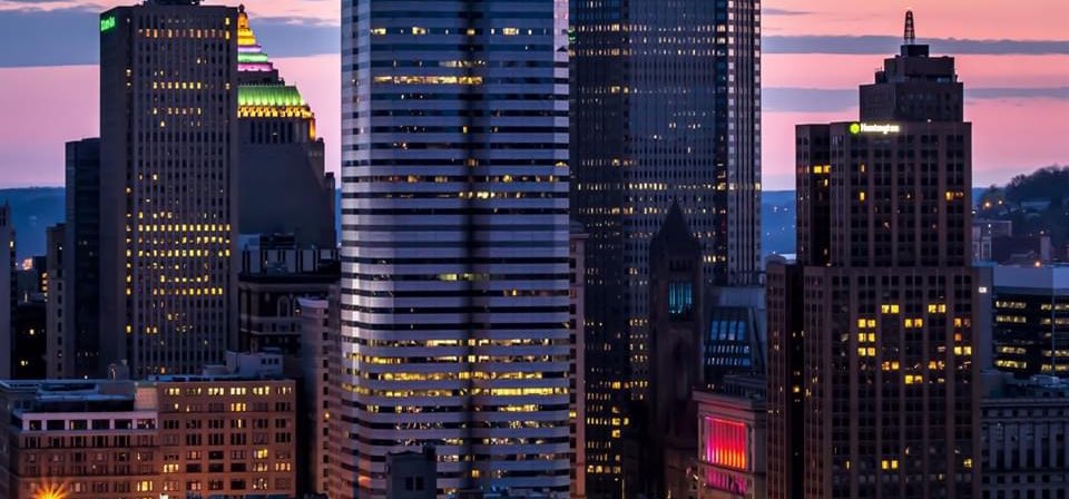Pittsburgh's tweet photo. A photo from our own @PghPoliceChief.

Hearts are spreading in @DowntownPitt. Tonight, #Pittsburgh’s iconic Grant Building not only spells out our name from its tower in Morse code, it’s added a third heart to our skyline. https://t.co/ixnV3MMxeN