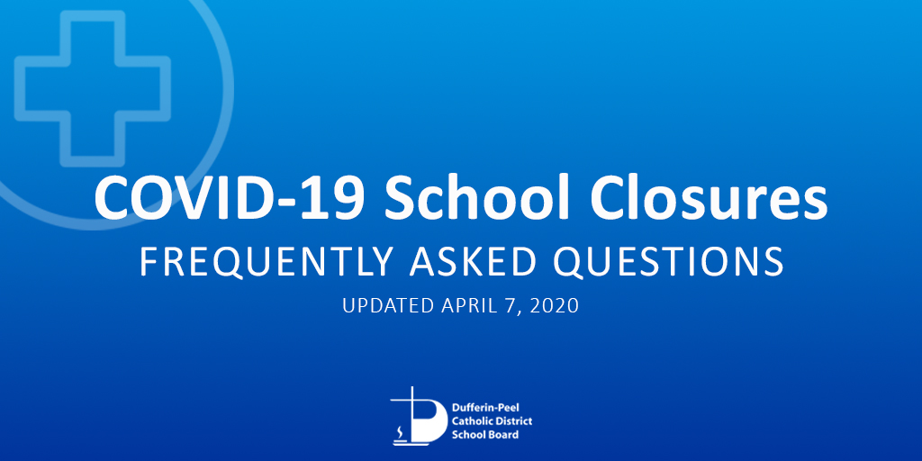 DPCDSBSchools's tweet photo. We have updated our #COVIDー19 School Closure FAQs with the latest information to answer some of the most common questions from #DPCDSB students and families. 

➡Read the FAQs here: https://t.co/xTSUUFpifd https://t.co/1sQWYSfs3z