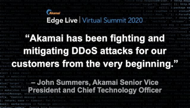 As #DDoS attacks increase, John Summers shares how <a href="/Akamai/">Akamai Technologies</a> is keeping customers safe. #EdgeLive akamai.com/edge-live bit.ly/2y0BQzX