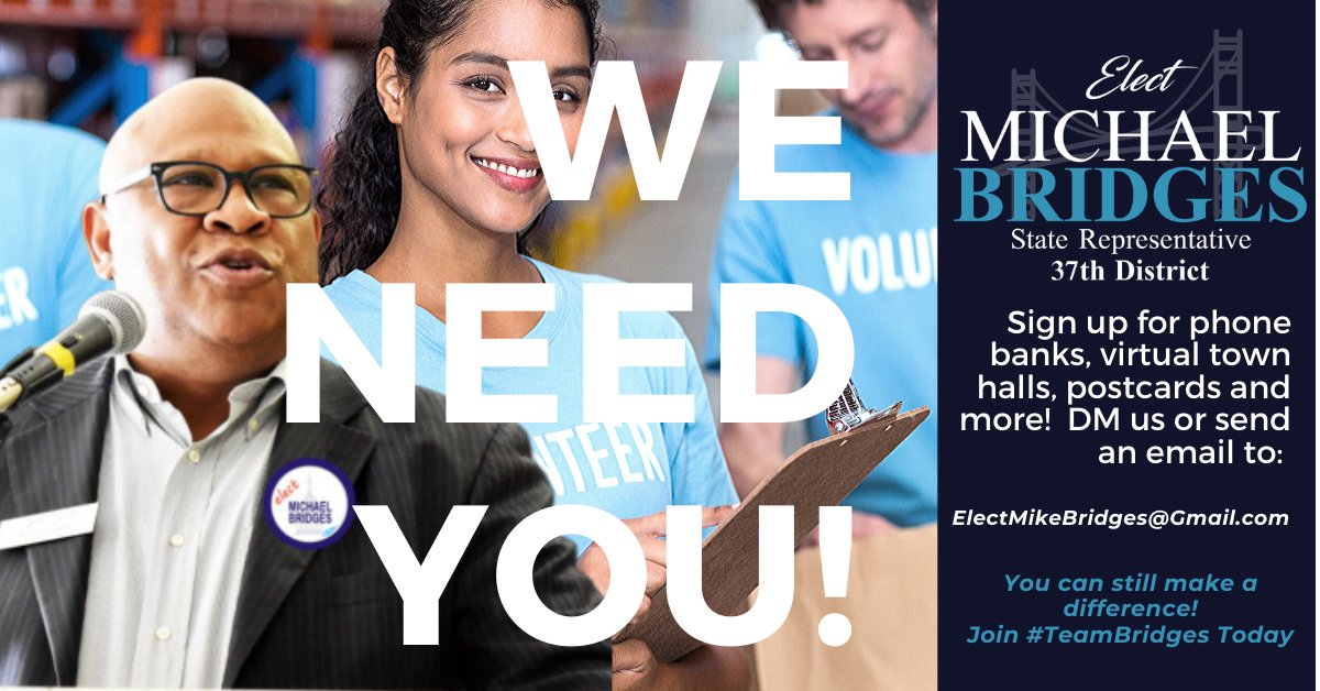 MikeBridges2020's tweet photo. You may feel as if you can't do anything to change what you are seeing now in politics. 

But the truth is, You have the power to make a difference.

Volunteer for #TeamBridges today!  DM us here or email ElectMikeBridges@Gmail.com https://t.co/4rb20Iyo1j