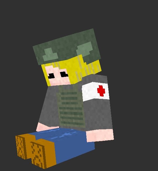 葉月 つ8 Addict 衛生兵をイメージして作ったー 眠そうな顔が可愛い マイクラ Minecraft マイクラスキン スキン製作 衛生兵 T Co Cwsdeuhmk9 Twitter