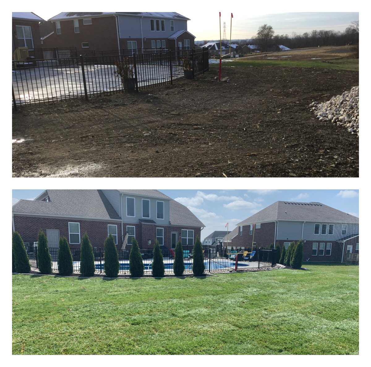 RouseLawn's tweet photo. Before and after shot of our biggest job completed thus far in 2020! More progression pictures to come! https://t.co/qV332z2xbw