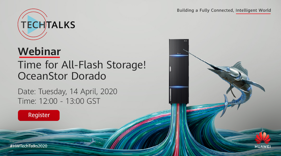 Huawei_ME's tweet photo. Tune in on April 14th for #HWTechTalks2020 as we share the latest insights on #AllFlash #storage and how it can meet the requirements of high performance workloads for your enterprise. #OceanStorDorado. For Registration and more information, visit - https://t.co/SYZTsCmoI9 https://t.co/ok6k7J14vm