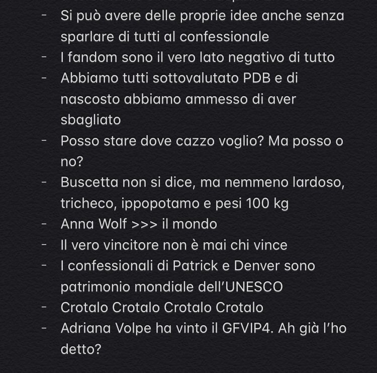 ilmio3go's tweet photo. COSA ABBIAMO IMPARATO DA QUESTO #GFVIP 

Scusate se è troppo.
Scusate se è troppo poco.

Accetto altri insegnamenti. https://t.co/wtss64pR8F