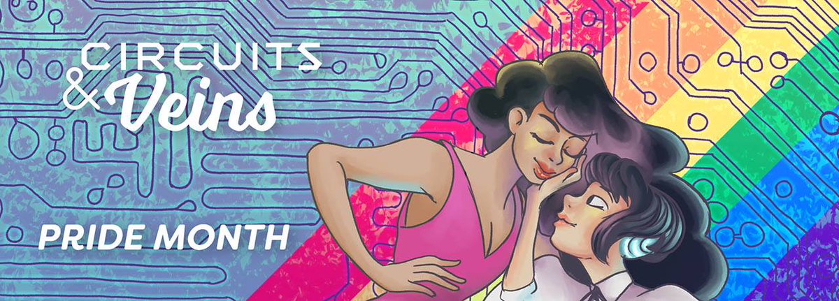  #CircuitsandVeins by  @jemyoshioka! A v sweet & v gay & v diverse comic about a human falling in love with an android. Slice of life sf, focuses on the chars navigating the challenges of their relationship, w some darker android/personhood stuff LOOMING  https://www.webtoons.com/en/challenge/circuits-and-veins/list?title_no=98905